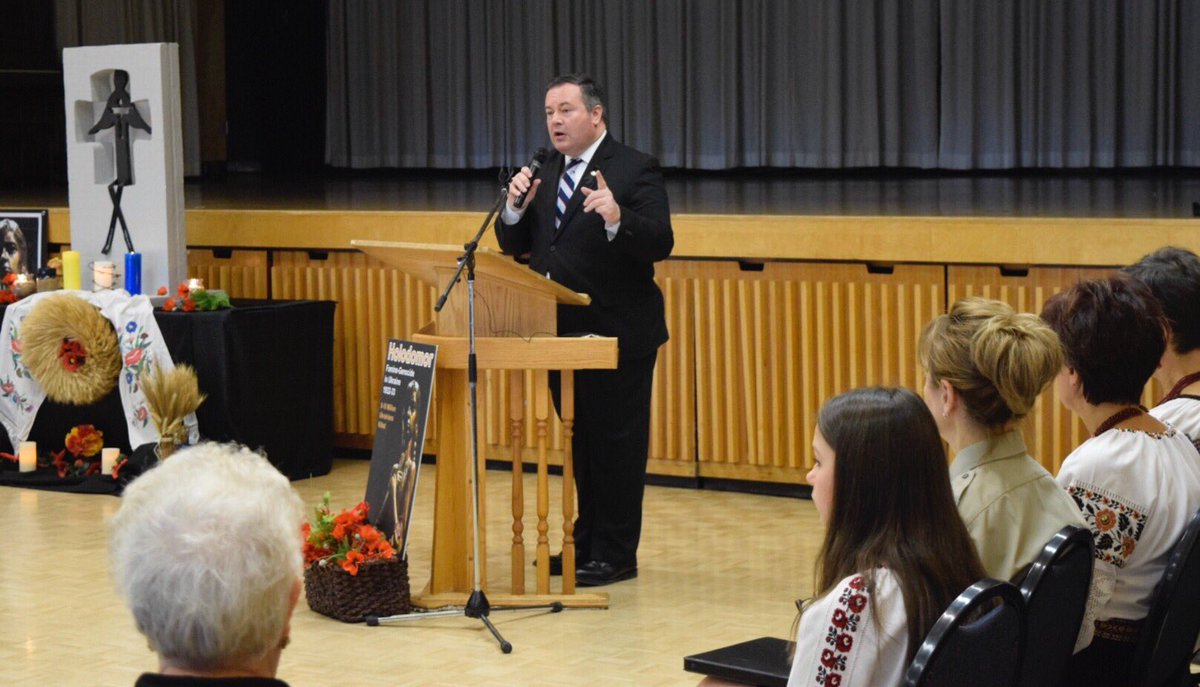 Calgary's Holodomor commemoration today.  In 2008 the Government of Canada's recognited Holodomor as a genocide.   