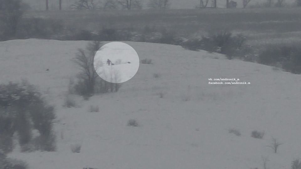 Movements of Ukrainian army in Hladosove - photos by Russian forces