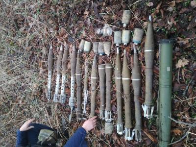 Big arsenal of ammunition was found in Mykolaivka of Donetsk region