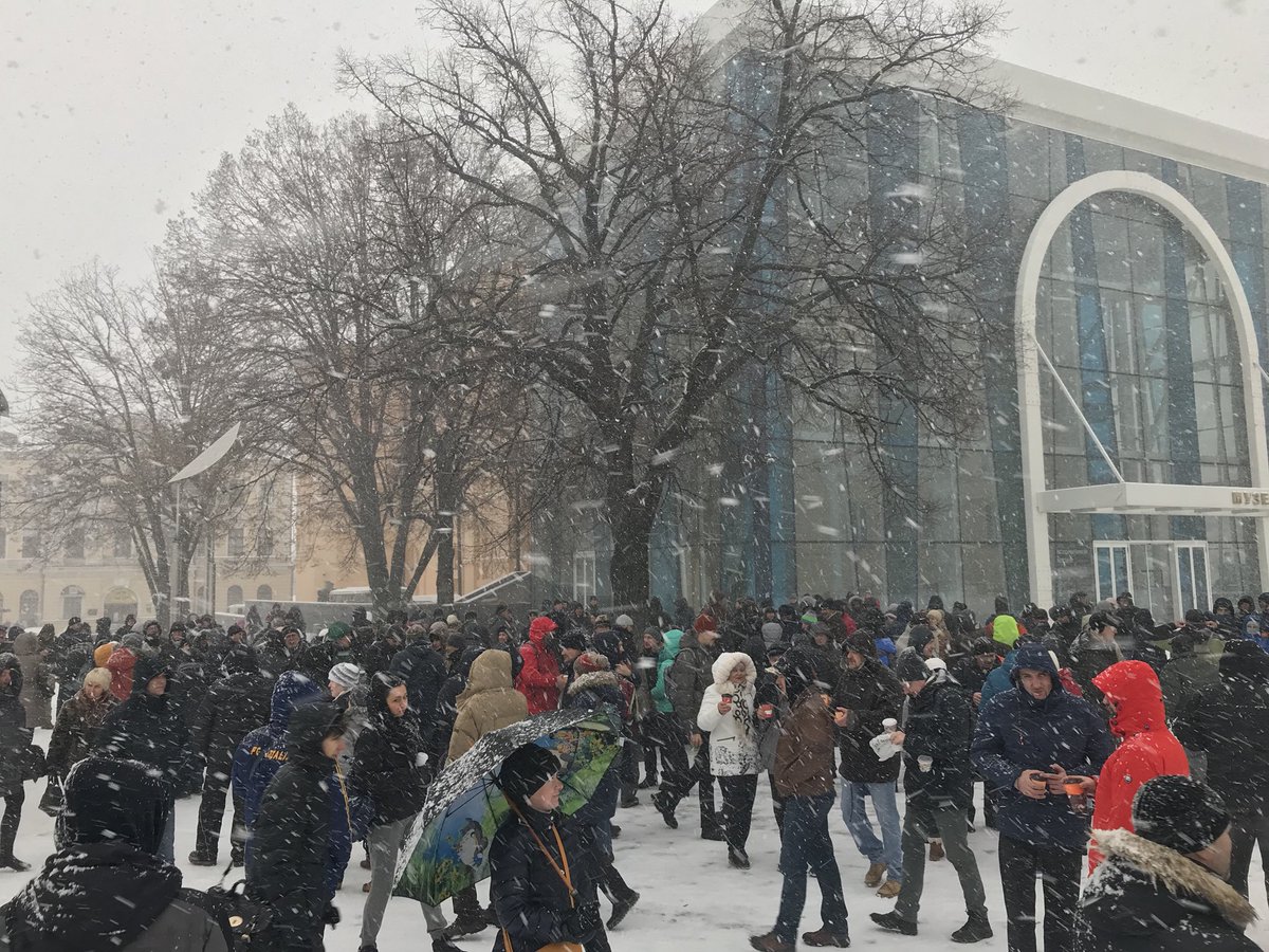 Rally in support of Poroshenko in Kharkiv