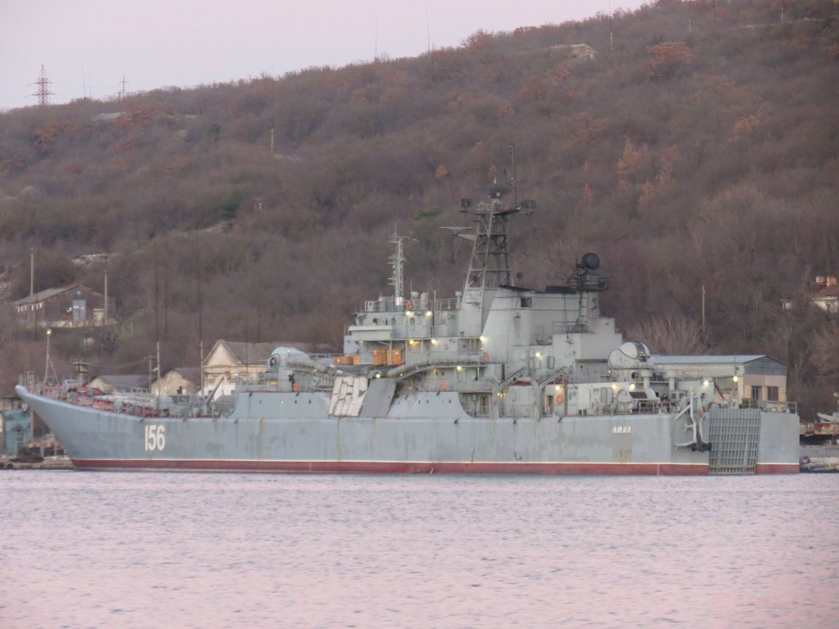 Russian Navy: Consequences of collision of the landing ship RFS 156 'Yamal' with another ship. Sevastopol Photo from ©Artem Balabin   