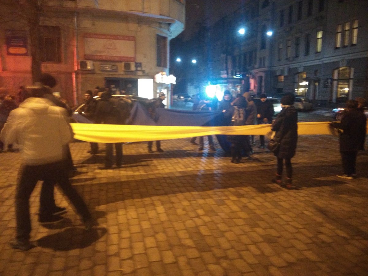 Vigil to honor those who were killed during Euromaidan  in Kharkiv