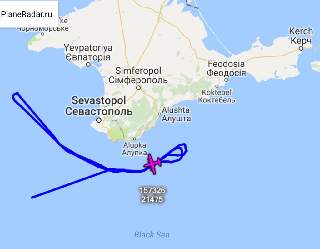 US Navy EP-3E 157326 FARMR26 departed Souda Bay at 0606z - Black Sea mission   