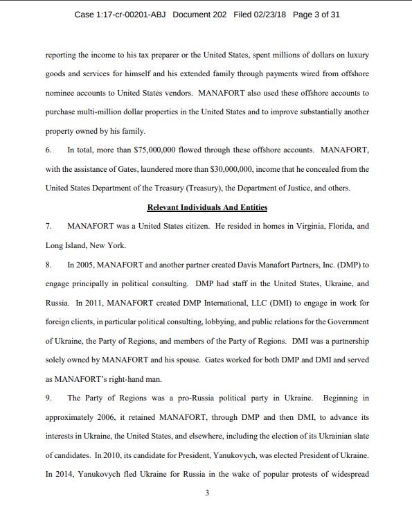 Manafort hit with new (superseding) indictment by Mueller, hours after Gates pleads guilty, charged with secret payments to European politicians.   