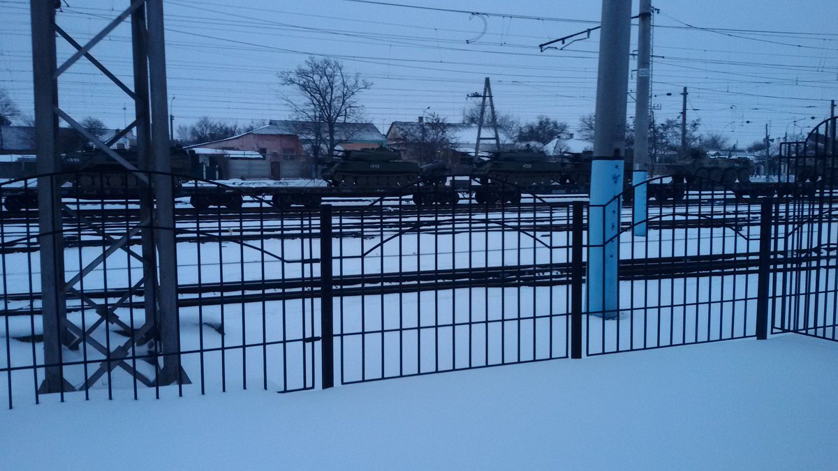 Military echelon in Dzhankoy today
