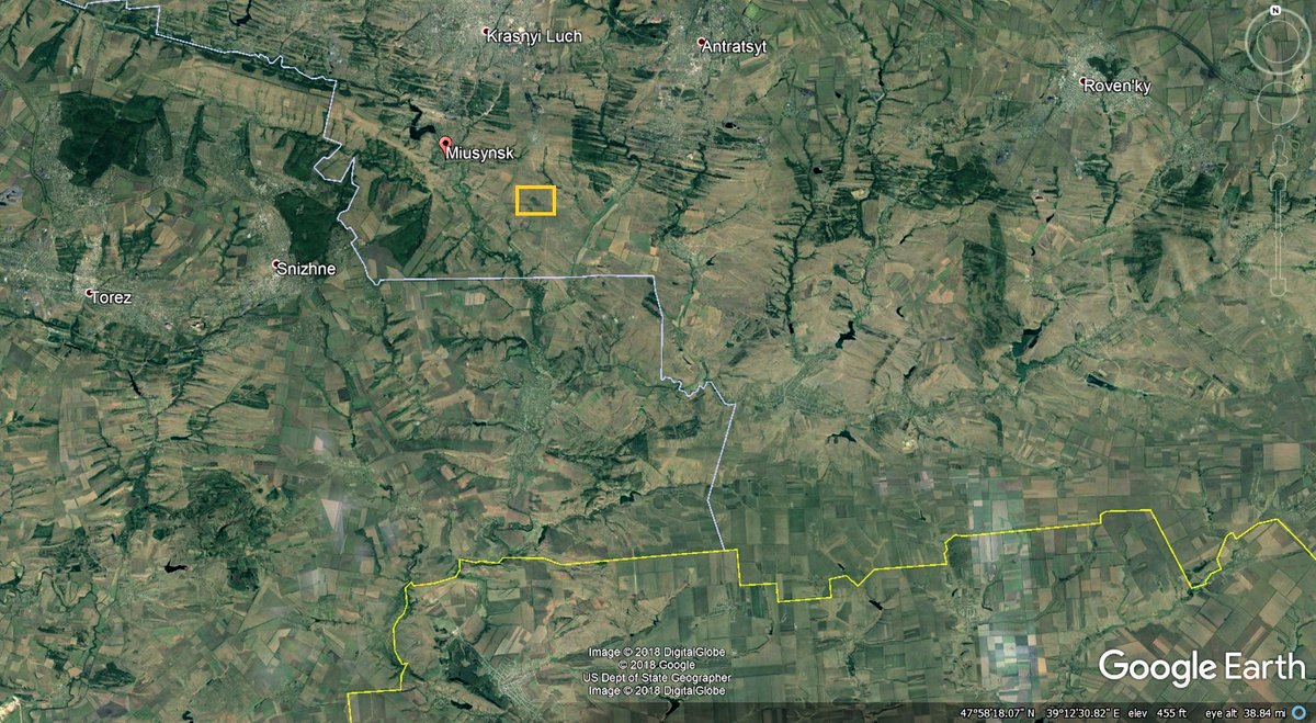 Feb 21st, OSCE drone spots Russian Grad rocket launchers near Krasnyi Luch. Russian forces started creating this large base early 2015