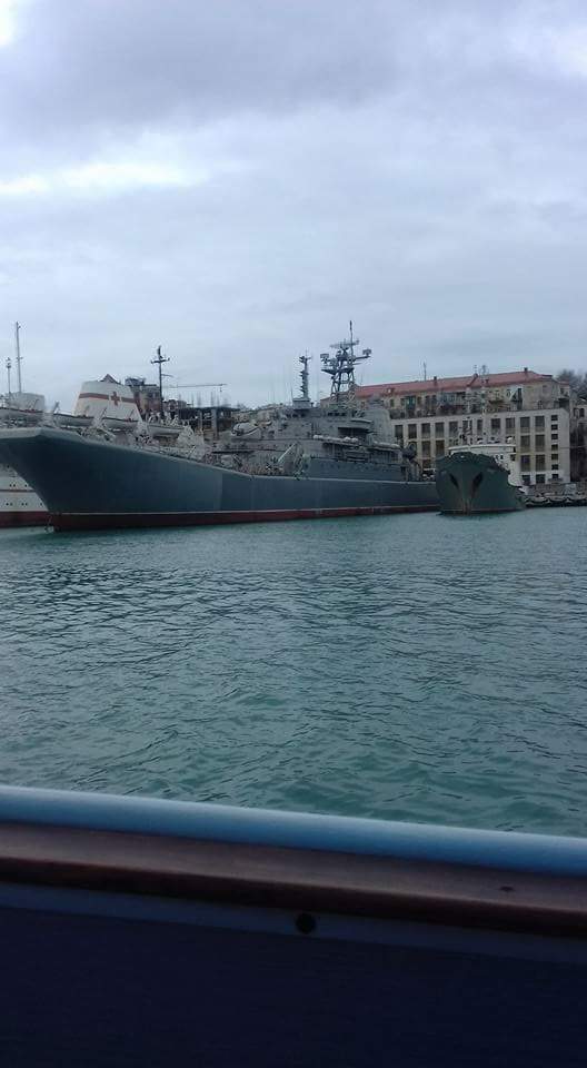 Submarines and Big landing ships in Sevastopol