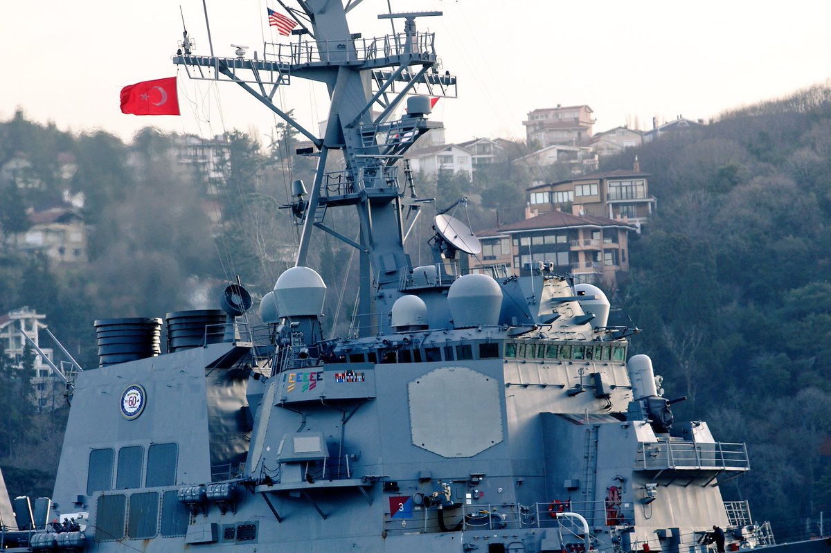 Rota based USSCarney on its 5th patrol in support of regional allies: @USNavyEurope Arleigh-Burke class AEGIS guided missile destroyer USS Carney departs Black Sea after 14days (DDG64 visited Varna 8 days ago) and transits Mediterranean-bound Bosphorus 06:00Z 