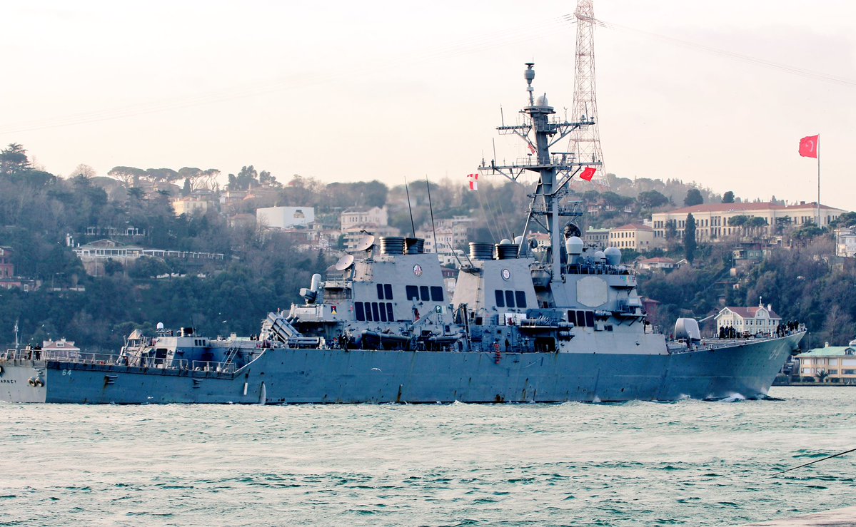 Rota based USSCarney on its 5th patrol in support of regional allies: @USNavyEurope Arleigh-Burke class AEGIS guided missile destroyer USS Carney departs Black Sea after 14days (DDG64 visited Varna 8 days ago) and transits Mediterranean-bound Bosphorus 06:00Z 