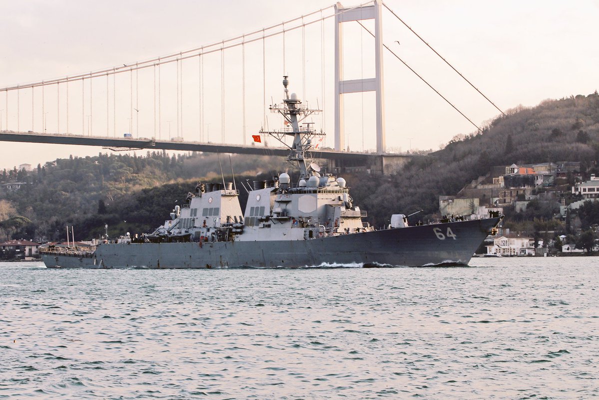 Rota based USSCarney on its 5th patrol in support of regional allies: @USNavyEurope Arleigh-Burke class AEGIS guided missile destroyer USS Carney departs Black Sea after 14days (DDG64 visited Varna 8 days ago) and transits Mediterranean-bound Bosphorus 06:00Z 