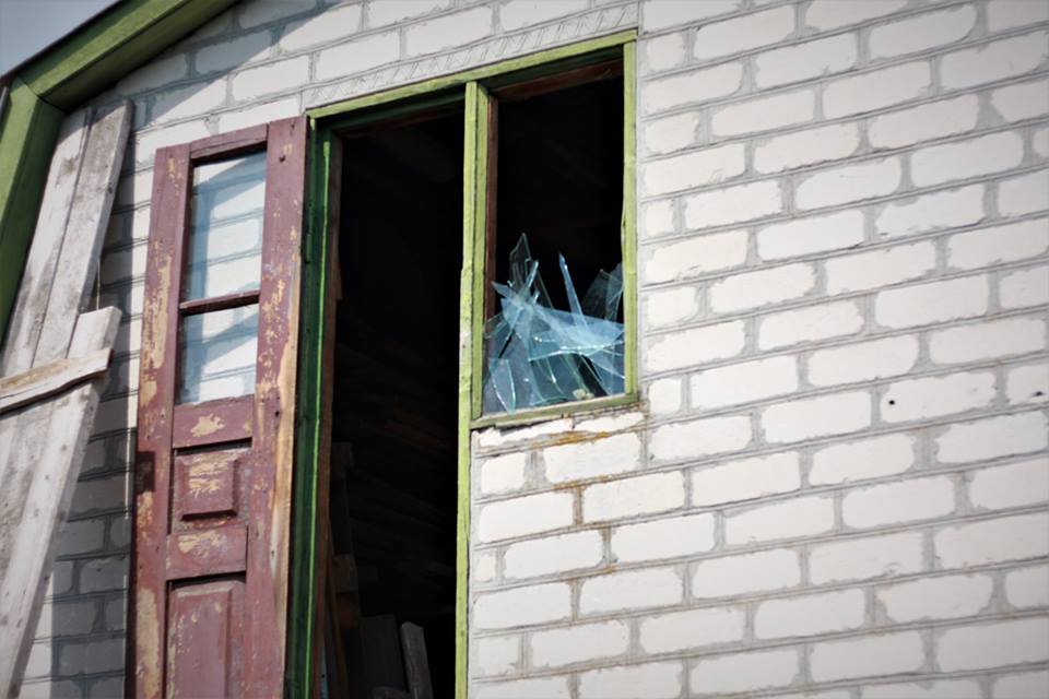 Mykolaivka village of Volnovakha district South to Donetsk was shelled today, houses damaged