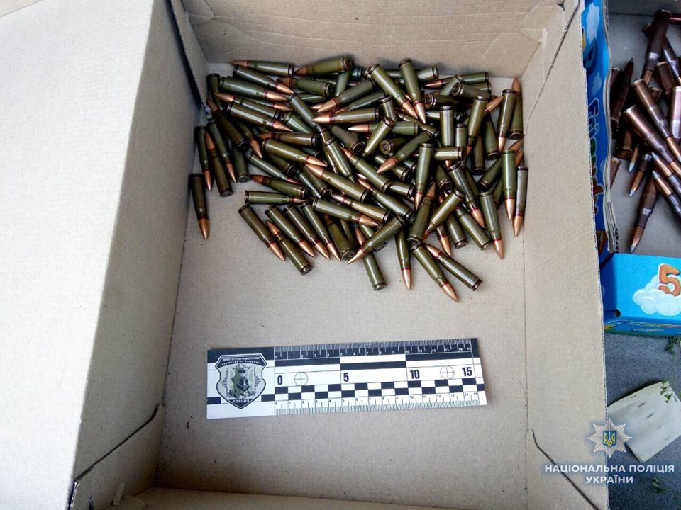 Police seized ammunition from the man in Mykolaiv