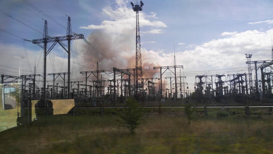 Big wildfire near Chornobyl
