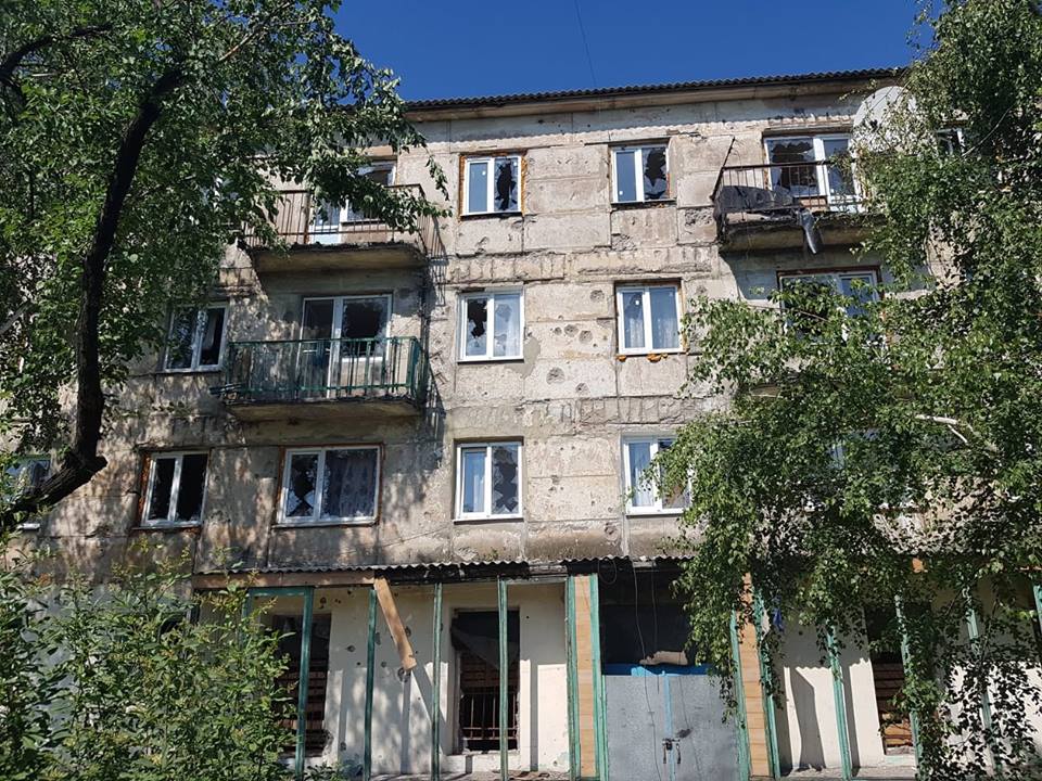 Novotoshkivske, yesterday shellings' aftermath.   