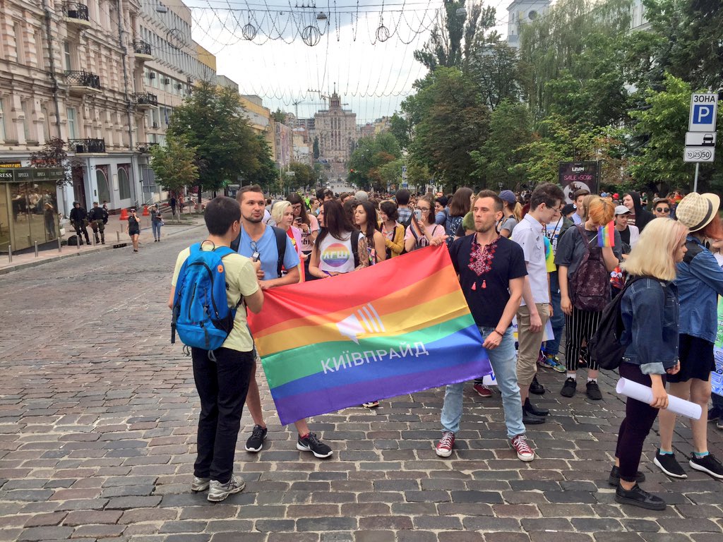 In Kyiv, today: #KyivPride2018 with up to 5,000 people attending. 