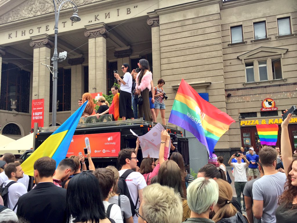 In Kyiv, today: #KyivPride2018 with up to 5,000 people attending. 