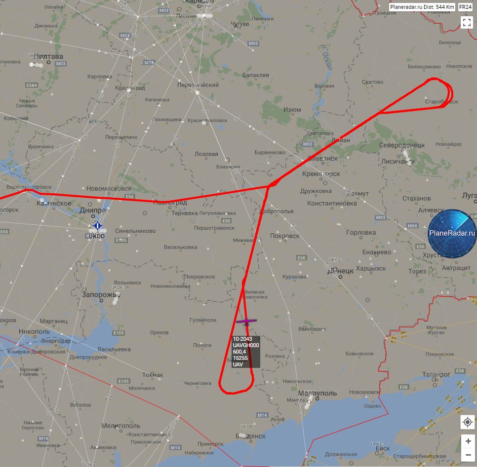 USAF Global Hawk UAV over Eastern Ukraine