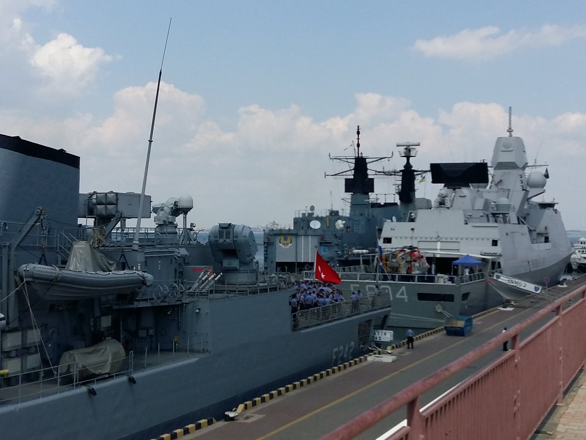 Ships of NATO Standing Naval Units SNMG2 and SNMCMG2 paying a friendly visit to Odesa Port today. Tomorrow, the ships will be open to visitors.   