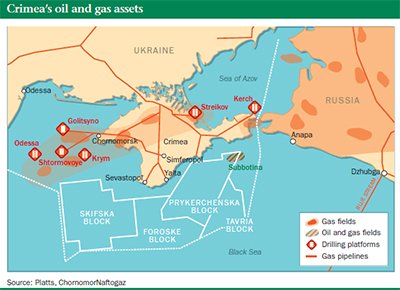 Russia's State Duma, the lower chamber of the parliament, approved a bill which will regulate the issuance of licenses for oil and gas exploration and production in Crimea, illegally annexed from Ukraine in 2014   