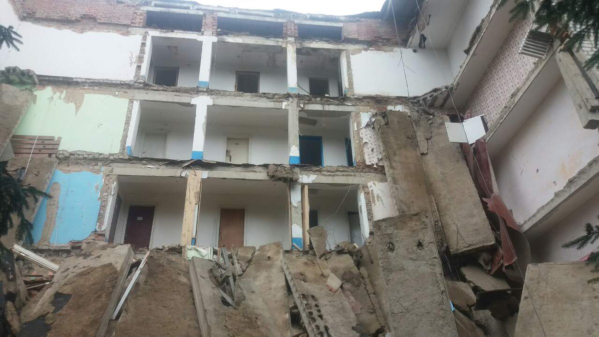 5-storey dormitory collapsed in Nova Chortorya, no casualties