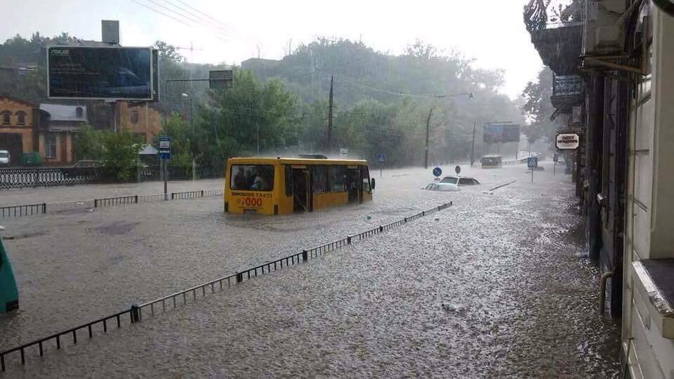 Floods in L'viv amid heavy rain