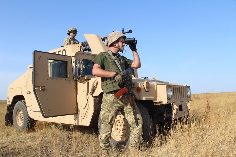 Ukraine held drill on the coast of Azov Sea with armored vehicles and tanks