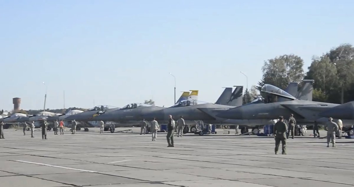 Allied aviation at Starokostyantyniv for Clear Sky 2018 exercise 