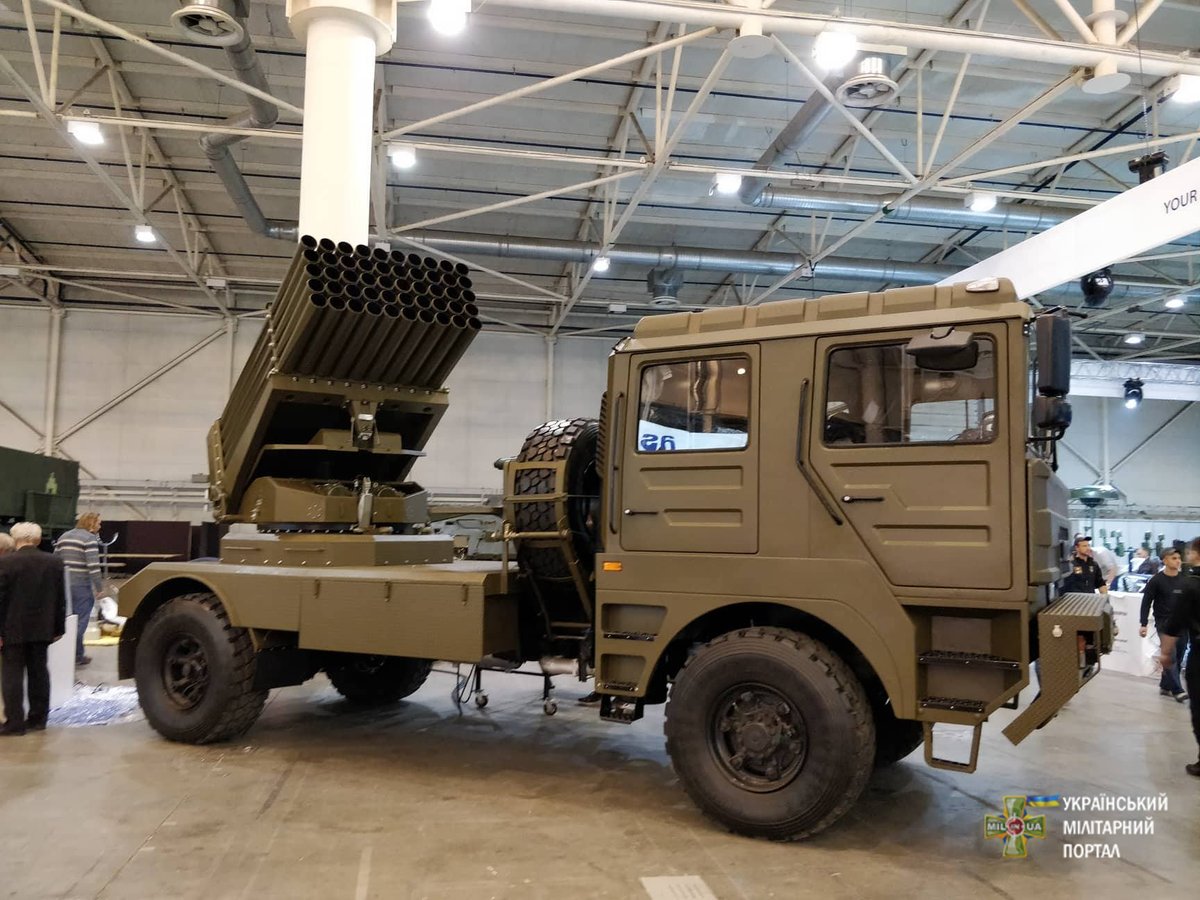 Photos Ukrainian Made Kraz 5401he Truck Mounted Mlrs Bm 21u At Weapons And Security 2018 6570
