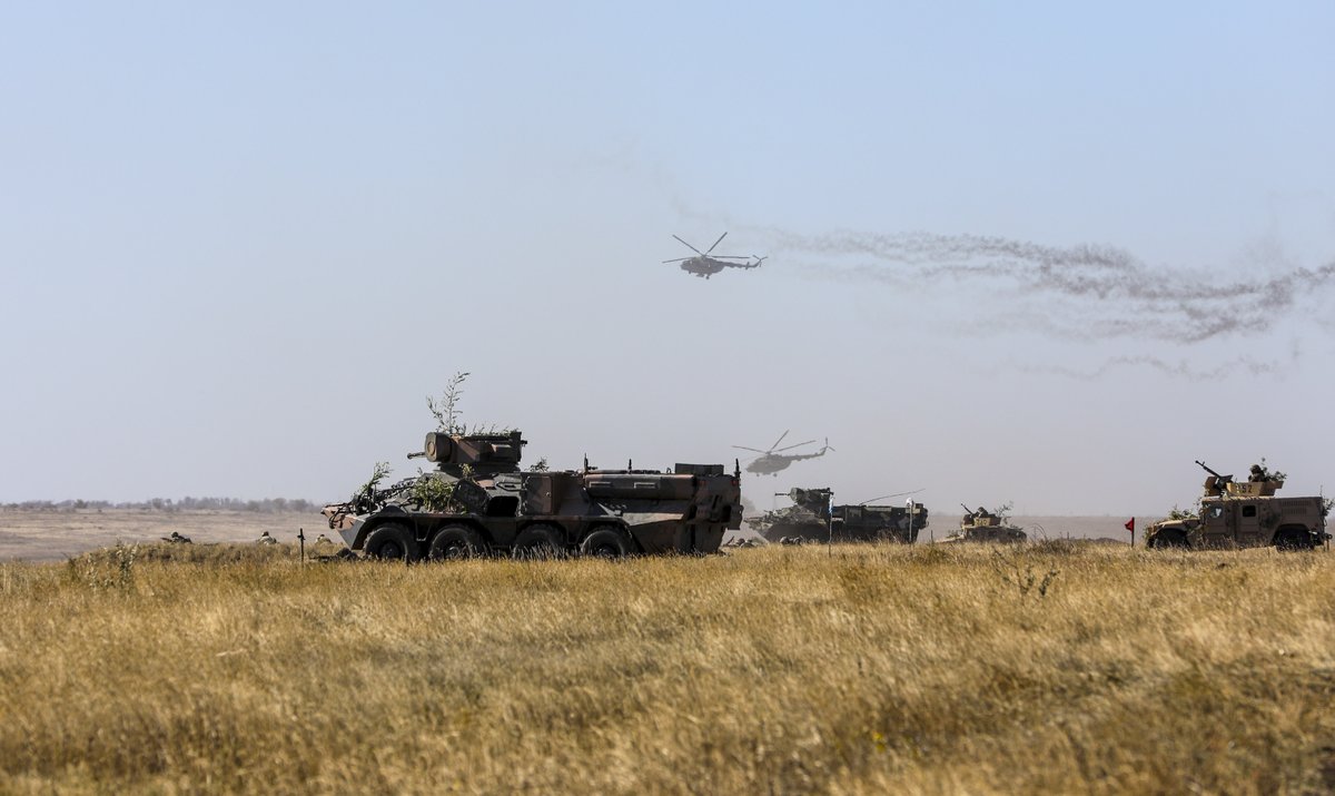 Ukrainian army held training on defending the coast in Zaporizhie region