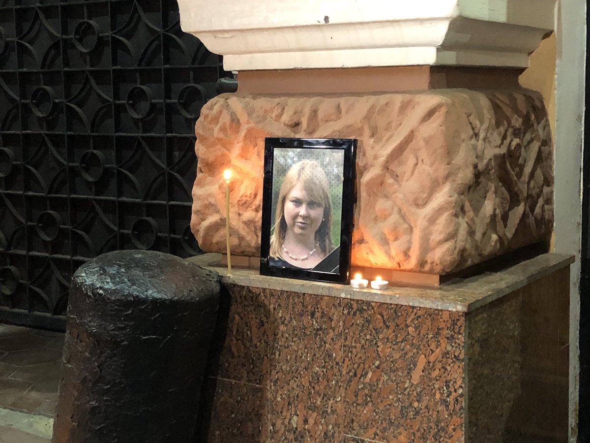 Vigil for Kateryna Hanzyuk in Odesa