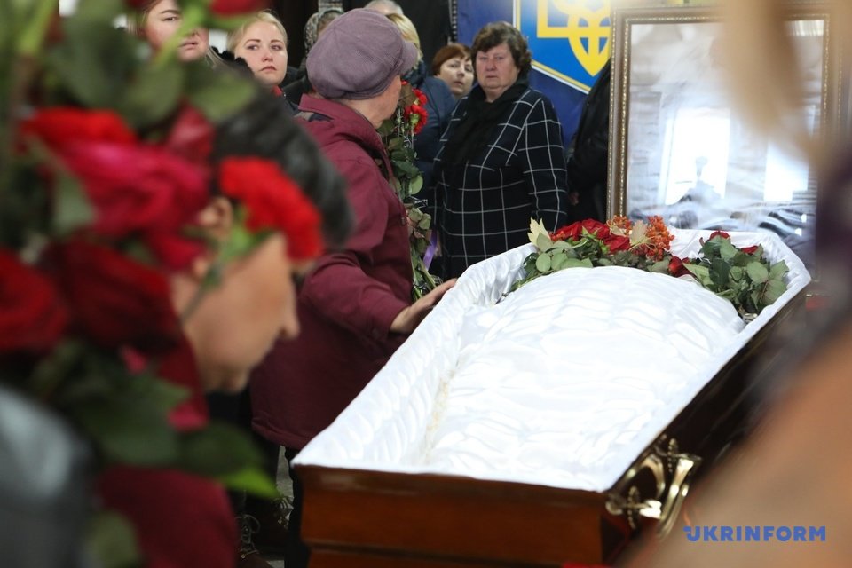 Funeral of Kateryna Hadzyuk today in Kherson