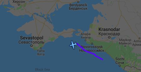 On mission over Black Sea -off the coast of Crimea and Krasnodar Oblast - is #USNavy EP3E ORION 157316 maritime surveillance and ASW platform, 1135z 