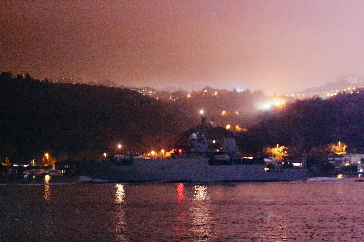 Freedom of Navigation in the Black Sea: Built by Appledore Shipbuilders in Bideford, Echo class HMS Echo is armed with 20mm, Mk44 7.62mm guns. HMS Echo entered Black Sea at 18:00GMT, escorted by Turkish Coast Guard TCSG29. She can remain for 21 days according to Montreux Treaty.   