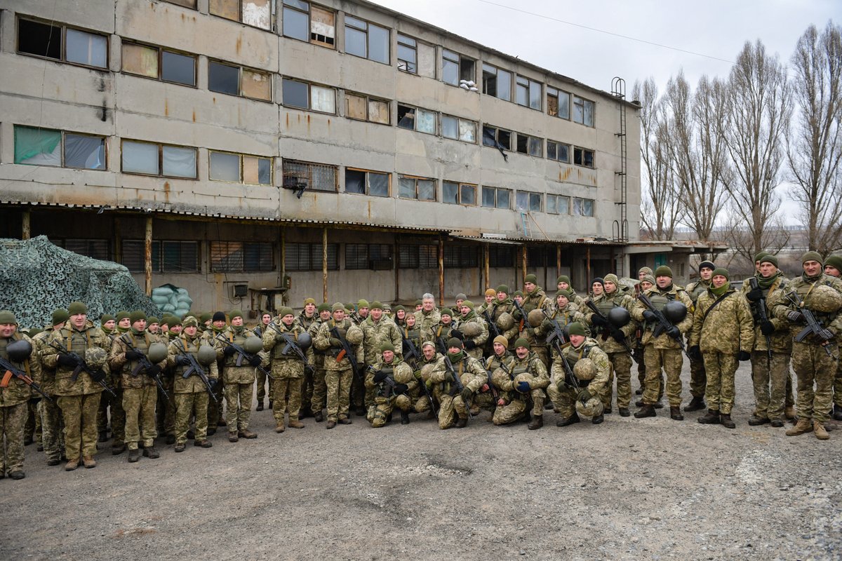 President Poroshenko: today together with 72 mechanical infantry brigade, in Joint Operation forces area
