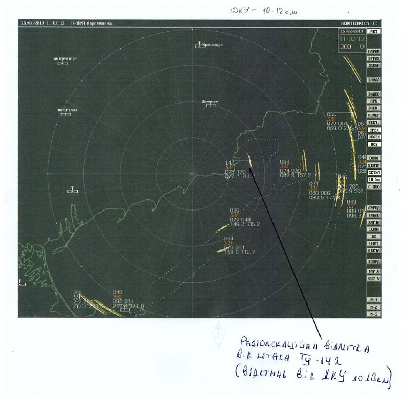 Ukrainian Joint Operation Forces showed radar data to prove that Tu-142 of Russian Air Force never crossed Ukrainian border 