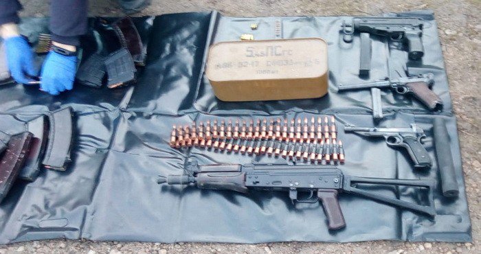 Ukrainian authorities seize large cache of weapons reportedly intended for use in acts of sabotage and terrorism.  Notable items include 2 RPG-26 rockets, plastic explosives, a POM-2 anti-personnel mine, and thousands of rounds of ammo    