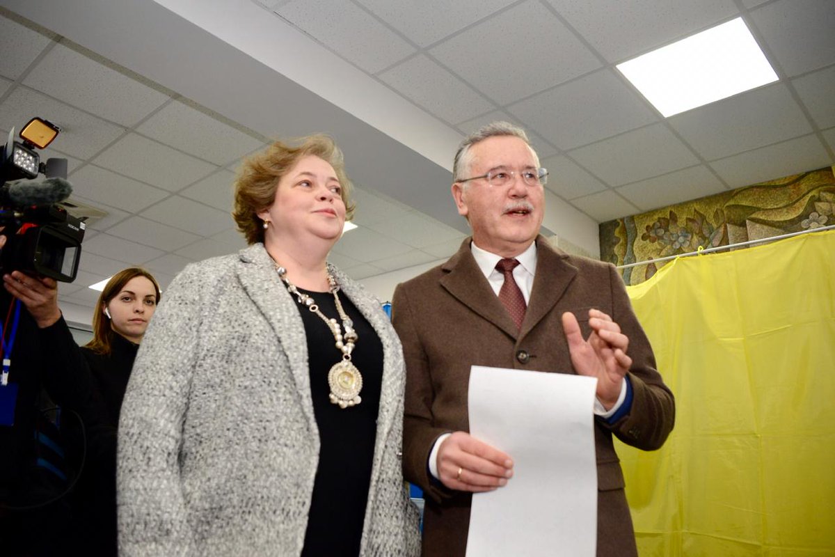 Presidential candidate Hrytsenko has voted