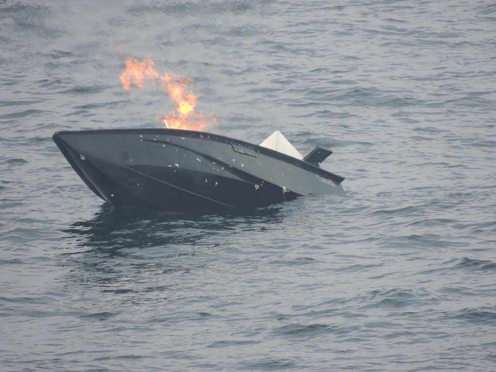 Photos from Standing NATO Maritime Group 2 ships TCG Yilidrim and HNLMS Evertsen during target practice with a drone boat as part of Romanian naval exercise Sea Shield in the Black Sea  