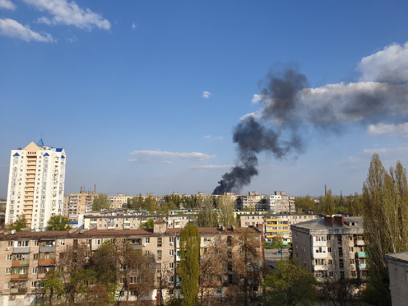 Big fire at Industrial area of Dnipro city Dnipropetrovs'k ...