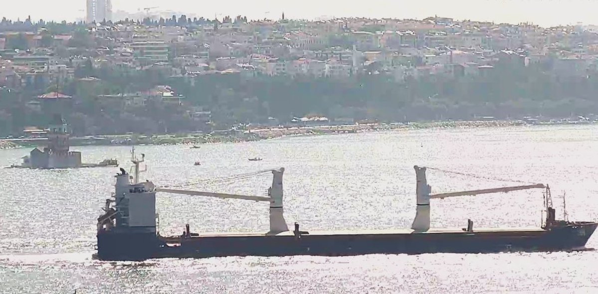 Shipping to/from Crimean ports: Syrian flag Syria General Authority for Maritime Transport SyriaMAR vessel Laodicea transits Bosphorus towards Med en route from Feodosia to Alexandria (and/or possibly to Tartus) carrying grain. @BenKendim1