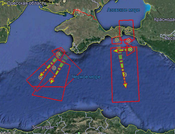 Russian Black Sea Fleet has declared parts of Black Sea near Crimea as closed for navigation for 29th October