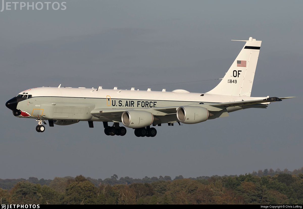 USAF Boeing RC-135U Combat Sent electronic intelligence aircraft's (from Souda Bay) mission over Georgia and Black Sea.  Callsign: GEST74 Reg. 64-14849