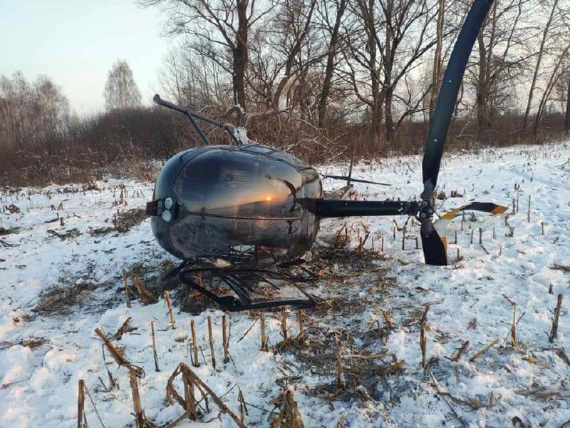 Helicopter has crashed near Boryspil in Kyiv region earlier today. No casualties