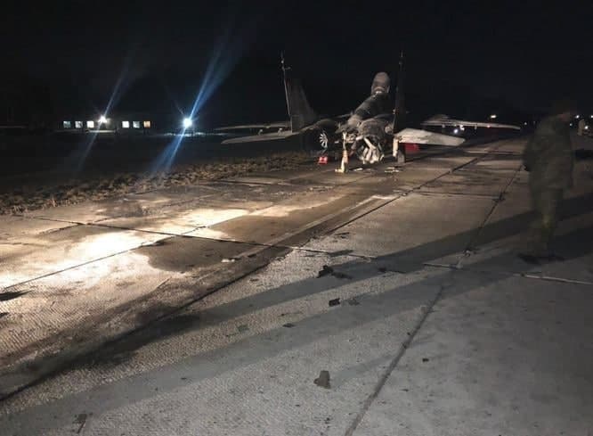 DUI road accident at Vasylkiv air base, one Mig-29 destroyed