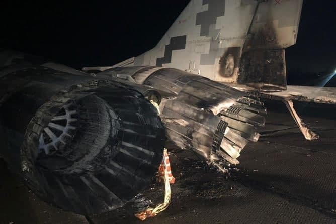 DUI road accident at Vasylkiv air base, one Mig-29 destroyed