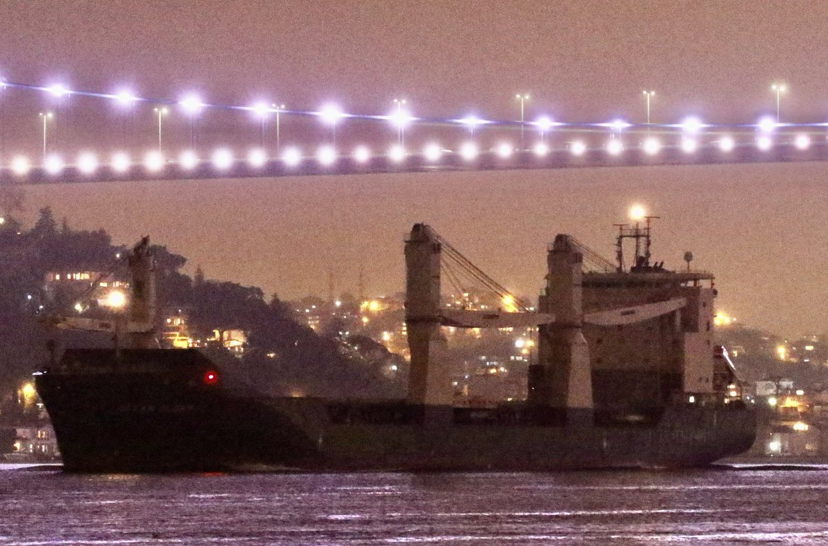 Intermarine's U.S. flag general cargo vessel Ocean Glory, under contract US Military Sealift Command @MSCSealift, transited Bosphorus en route from Charleston to Odesa