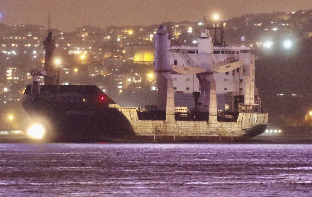 Intermarine's U.S. flag general cargo vessel Ocean Glory, under contract US Military Sealift Command @MSCSealift, transited Bosphorus en route from Charleston to Odesa