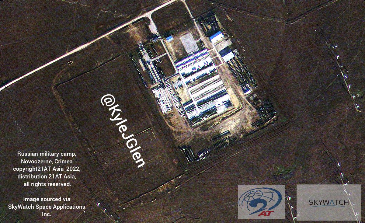 Image of the Russian military camp based at Novoozerne, Crimea on 08-Jan