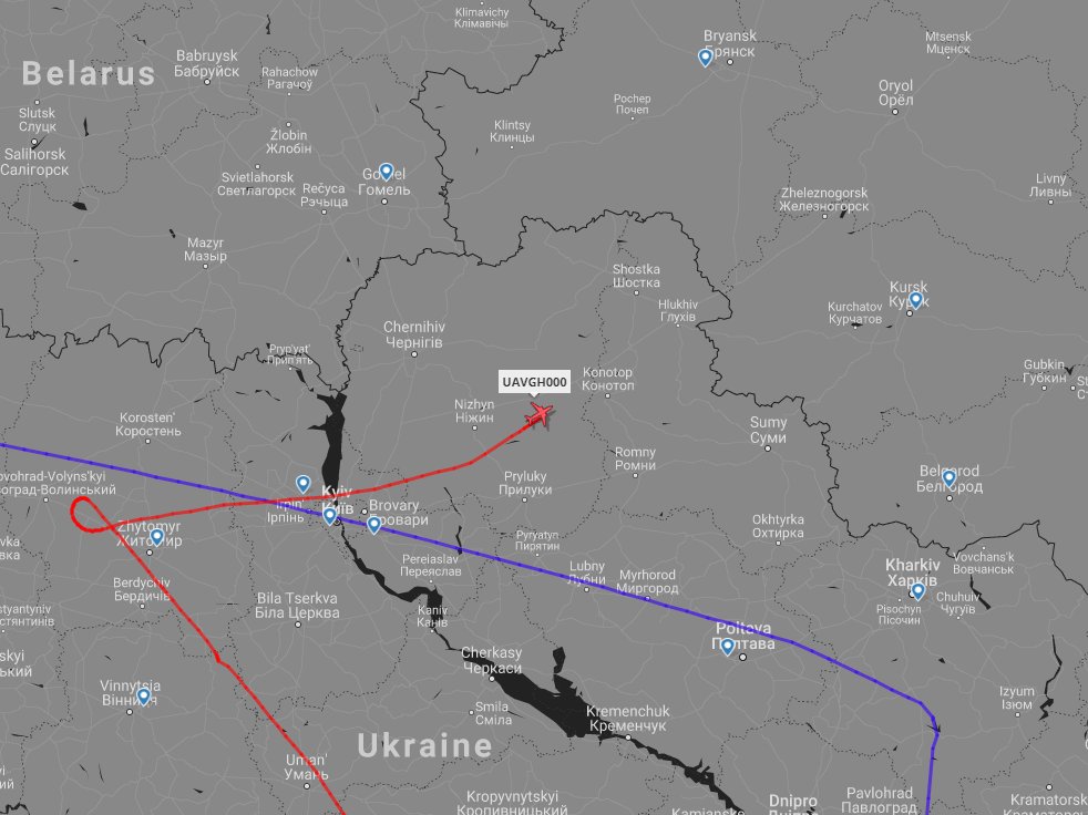 Беспілотнік RQ-4 уважліва сочыць за межамі Украіны, Расіі і Беларусі