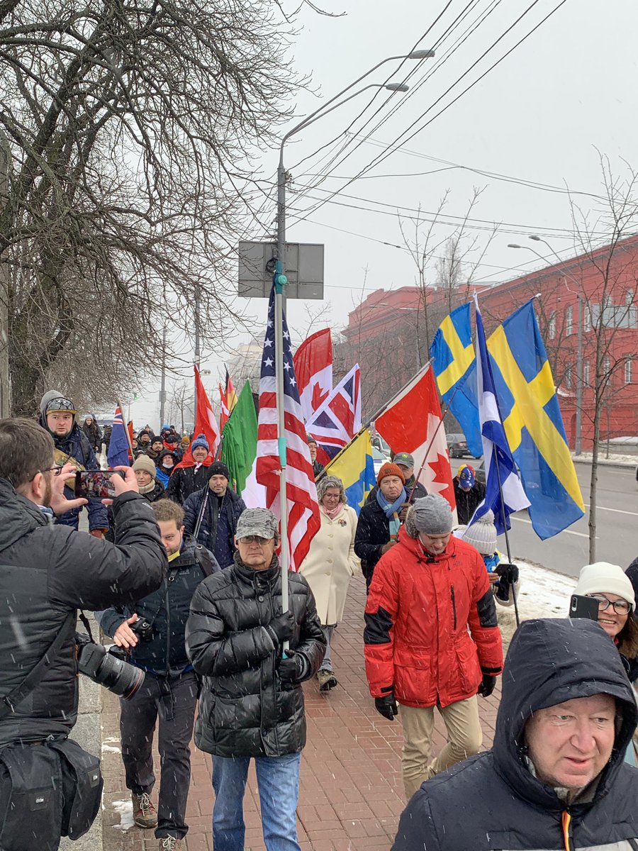 Foreigners living in Kyiv staged a protest in support of Ukraine